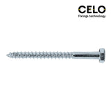 Caja 100 Unid. Tirafondo Hexagonal Din/Ref 571 Ø8x100mm Zincado Celo