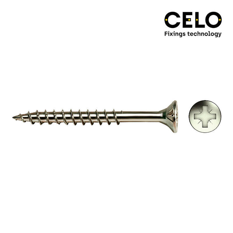 Caja 100 Unid. Tornillo Madera Avellanado Pz R/Parc Ref Vloxp Ø4,5x80mm Zincado Celo