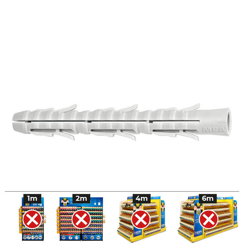 Caja 100 Unidades. Taco Largo Standard Fl 6-60