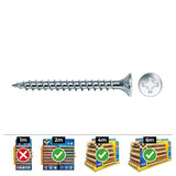 Caja 1000 Unid. Tornillo Madera Avellanado Pozi Din/Ref Vlox Ø4x15mm Zincado+Lubr. Celo