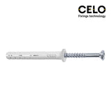 Caja 200 Unid.. Taco Golpe Cabeza Plana Din/Ref Np Ø5x25mm Celo