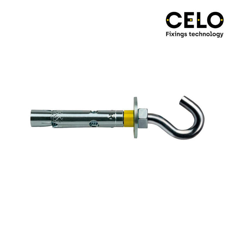 Caja 25 Uds. Anclaje Dynabolt Gancho Ø8x45mm Zincado Celo