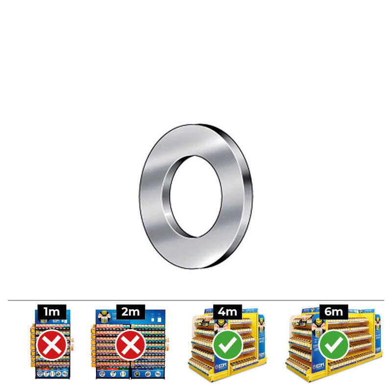 Caja 250 Unid.. Arandela Lisa Din/Ref 125a Ø10mm Zincado Celo