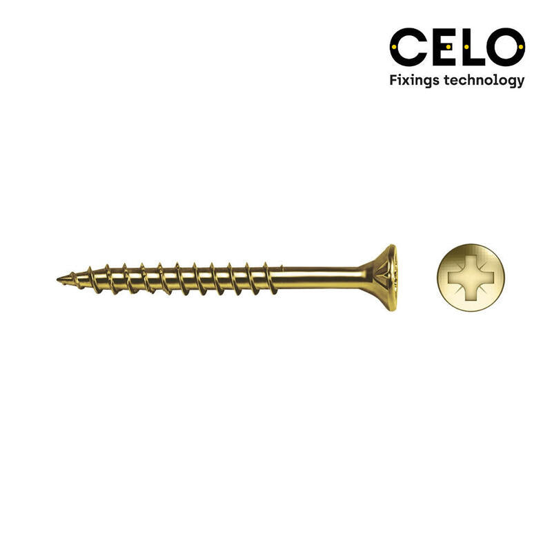 Caja 50 Unid. Tornillo Madera Avellanado Pz R/Parc Ref Vloxp Bricomatado Ø6x90mm Celo