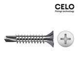 Caja 500 Unid. Punta Broca Avellanada Philips Din/Ref 7504p Ø3,5x16mm Zincado Celo