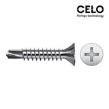Caja 500 Unid. Punta Broca Avellanada Philips Din/Ref 7504p Ø4,2x19mm Zincado Celo