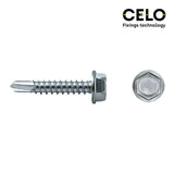 Caja 500 Unid. Punta Broca Hexagonal Din/Ref 7504k Ø3,5x19mm Zincado Celo