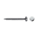 Caja 500 Unid. Tornillo Madera Velox B Rosca Completa Alomado Impronta Pz2 Ø4,5 X 35 Mm Cincado