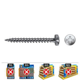 Caja 500 Unid. Tornillo Madera Vlox B Rosca Completa Alomado Impronta Pz Ø4x35 Mm Cincado