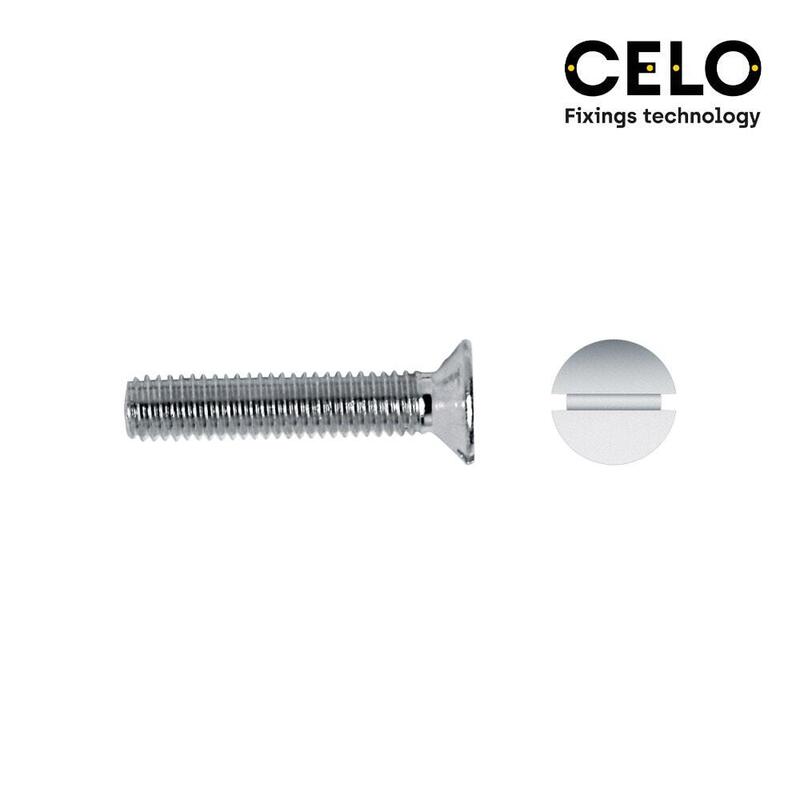 Caja 500 Unid. Tornillo Metrico Avellanado Ranura Din/Ref 963 Ø4x20mm Zincado Celo