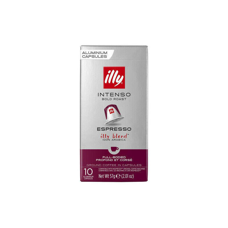 Caja De 10 Cápsulas De Café Illy Nespresso Intenso