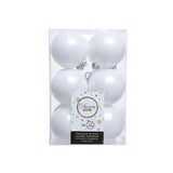 Caja De 12 Bolas Blancas Decorativas Para Arbol De Navidad Ø6cm