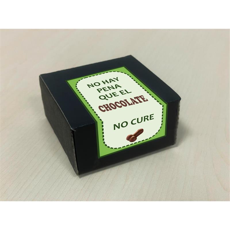 Caja De 8 Bombones Chocolate Puro Forma Pene