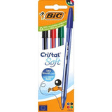 Caja De Bolígrafos De Tinta De Aceite Bic Cristal Original 516343 4 Unidades Colores Surtidos