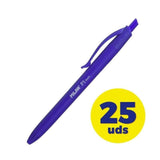 Caja De Bolígrafos De Tinta De Aceite Retráctil Milan P1 Touch Mln176510925 25 Unidades Azules