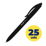 Caja De Bolígrafos De Tinta De Aceite Retráctil Milan P1 Touch Mln176511925 25 Unidades Negros