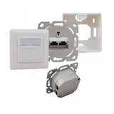 Caja De Conexiones Helos, Cat 6a (Eia / Tia), Ap / Up, 2 Puertos, Horizontal, Blanco Puro