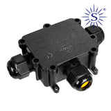 Caja De Empalmes Aerea Para Exterior Estanca Con 3 Prensaestopas Ip68 Para Exterior 9,3x7,3x3,8cm Black Series Solera (Retractilado) Bk-3pt
