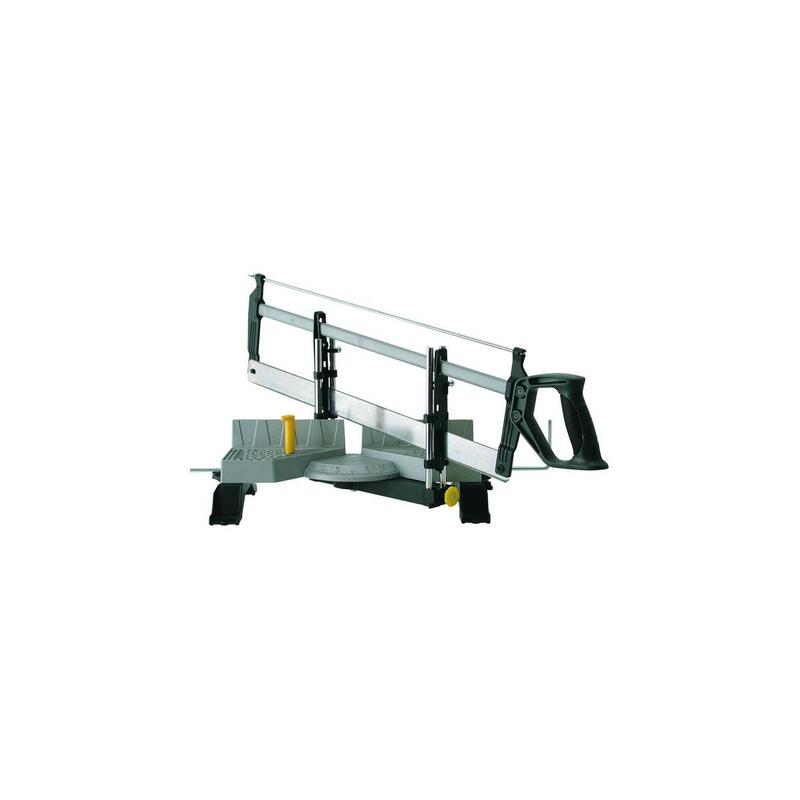 Caja De Ingletes Stanley De Metal, 560 Mm, Con Sierra Ingletadora Gris 1-20-800