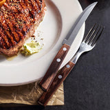 Caja Expositora 60 Tenedores De Mesa Polywood Castaño Tramontina