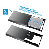 Caja Hdd 3,5", Usb 3.1, Fantec Db-Alu31 Negra Para Sata-Hdd
