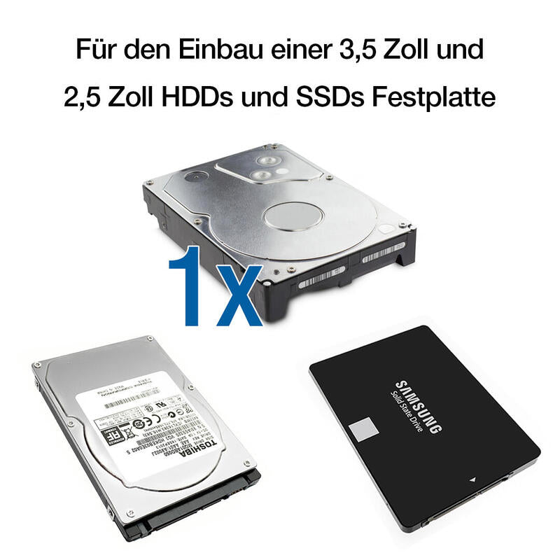 Caja Hdd 3,5", Usb 3.1, Fantec Db-Alu31 Negra Para Sata-Hdd
