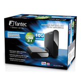 Caja Hdd 3,5", Usb 3.1, Fantec Db-Alu31 Negra Para Sata-Hdd