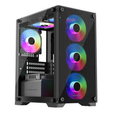 Caja Microatx Xc-201 Glass Argb Keepout Bahías Int.: 1x3,5, 1x2,5/ 1xusb2.0, 1xusb3.0/ Audio In/Out