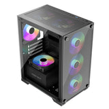 Caja Microatx Xc-201 Glass Argb Keepout Bahías Int.: 1x3,5, 1x2,5/ 1xusb2.0, 1xusb3.0/ Audio In/Out