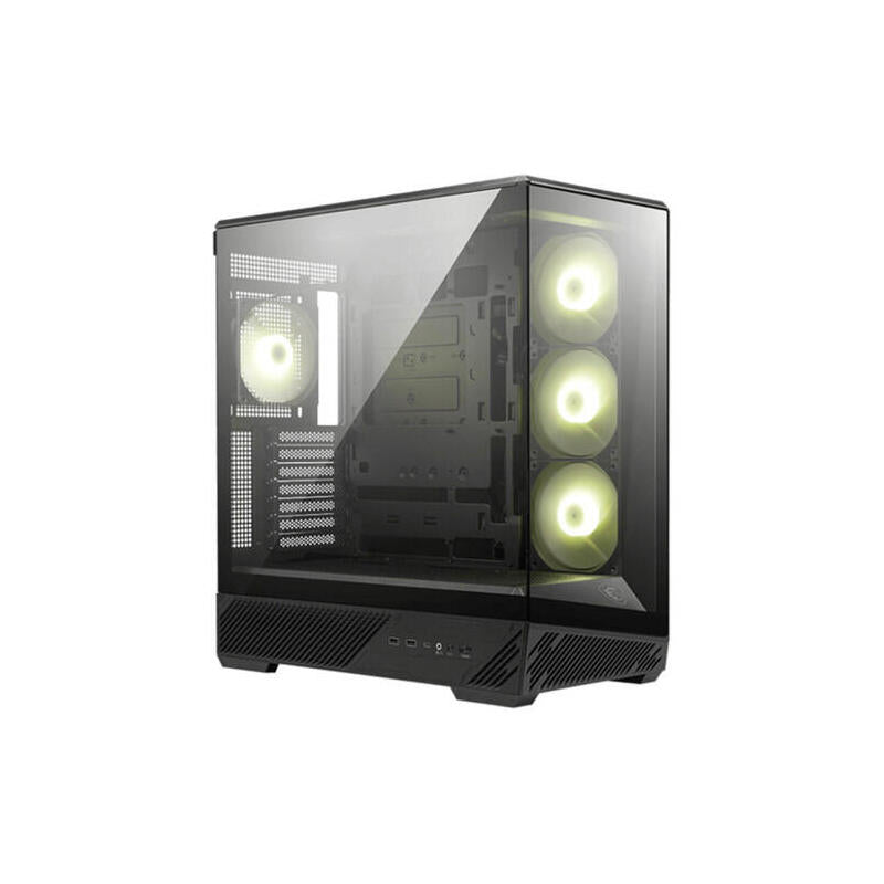 Caja Msi Mag Pano 130r Pz,3x2.5"+2x2.5"/3.5,3x120+1x120mm (Argb),2xusb3.2+1usb3.2 Type C+Audio+Micro,Mid Tower,Negra