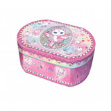 Caja Musical Owalna - Gato Baletnica Pecoware