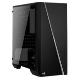 Caja Pc Aerocool Black Micro-Atx Cylon Frontanl Elegante Con Linea De Iluminacion Rgb Lateral Transluciodo Acrilico Lector Sd Y Microsd 198(W)X459(H)X413(D)