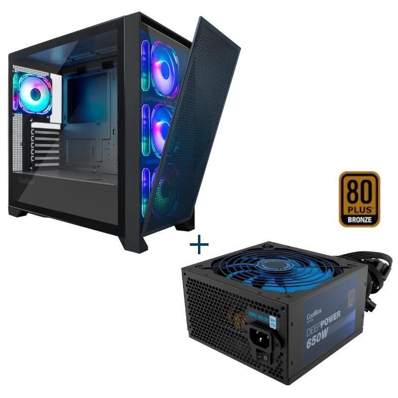 Caja Pc Coolbox Kit Ge-2000 + Fuente 650w 80+Bronze
