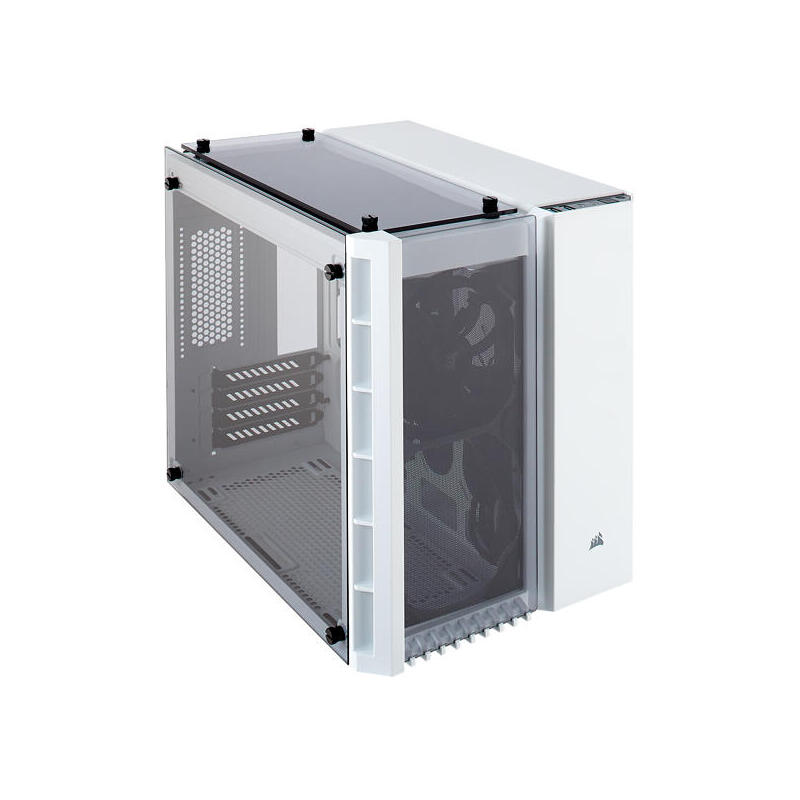 Caja Pc Corsair Crystal Series 280x Cristal Templado Blanca M-Atx Corsair Crystal 280x, Micro-Tower, Pc, Acero, Vidrio Templado, Atx, Blanco, 15 Cm