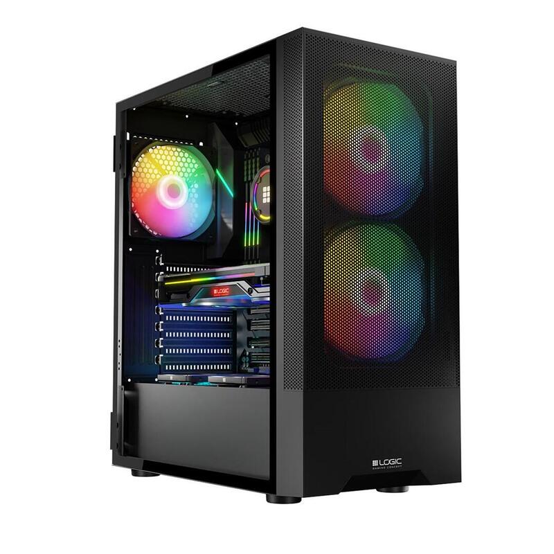 Caja  Pc Logic Arya  Argb Minidi  Usb 3.0 Negro