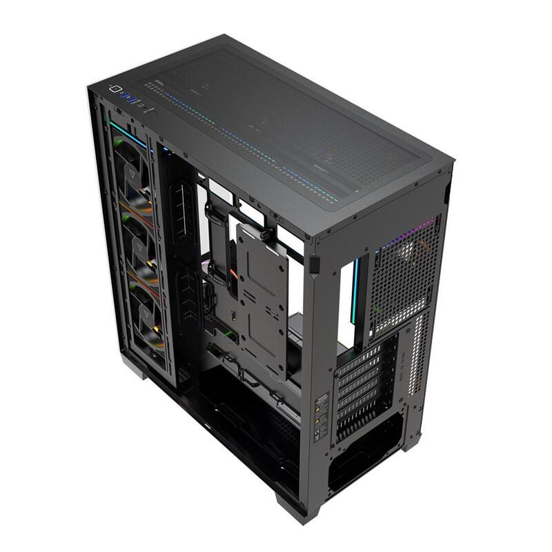 Caja  Pc Modecom Volcano Stellar Plus Argb Midi 8f Negro At-Stellar-Plus-8f-Argb-