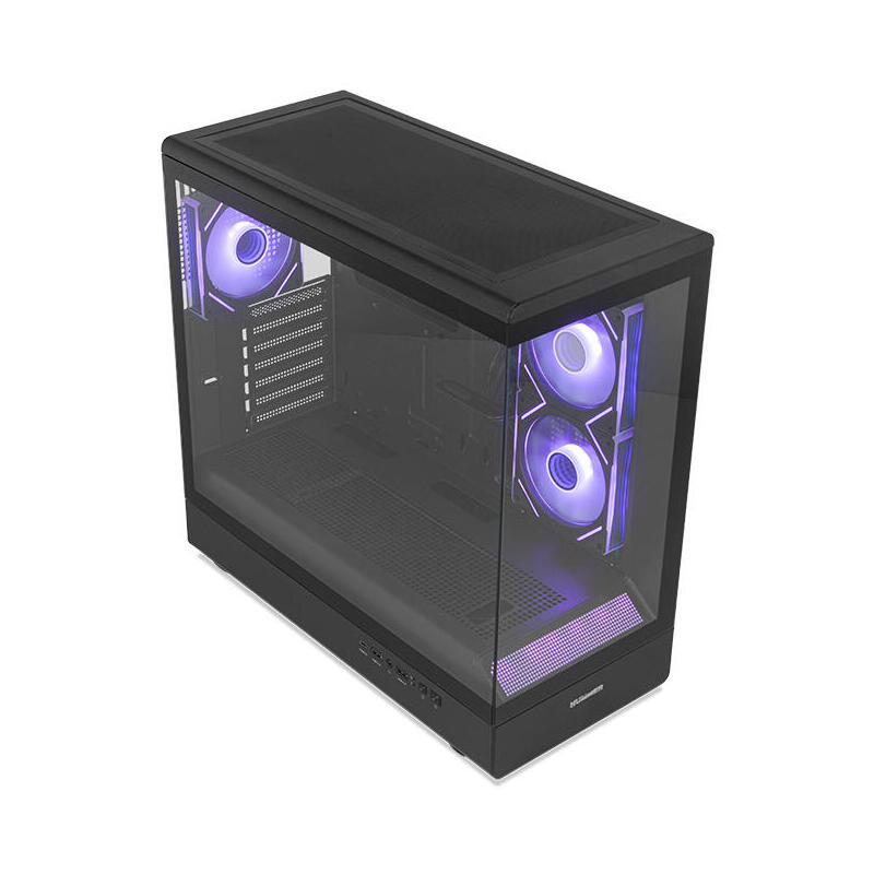 Caja Pc Nox Semitorre Frameless Hummer Signal Argb Negro Usb Type C