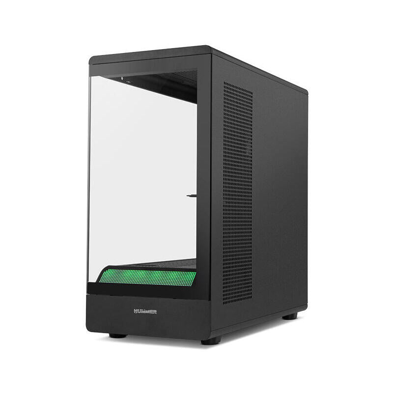 Caja Pc Nox Semitorre Frameless Hummer Signal Argb Negro Usb Type C