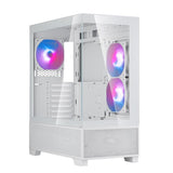 Caja Pc Silverstone Lucid 05,Chasis Atx Exquisito Con Una Audaz Pantalla Panorámica De 270°, Sst-Ld05-W-Argb (Blanco)  Sst-Ld05-W-Arg