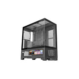 Caja Semitorre Atx Mc-Lcdx Pro Negro Mars Gaming Pantalla Lcd Ips 9.16''/ 3 Hdd Y 3 Ssd/ Atx/ Semitorre Con Cristal Lateral Y Frontal