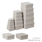 Cajas De Almacenamiento Encajables, Diseño Vichy/Rayas, Medidas Variadas, Set 15 Piezas.