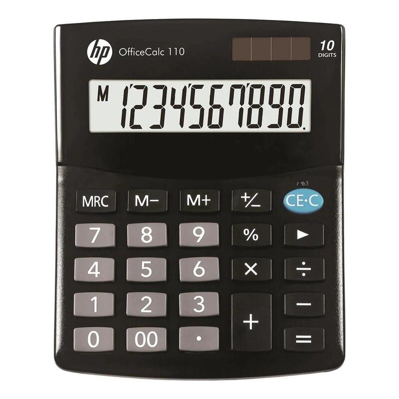 Calculadora De Oficina Hp-Oc 110/Int Bx Negra