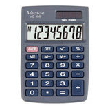 Calculadora De Oficina Vector Kav Vc-100, 8 Dígitos, 58 X 88,5 Mm, Gris
