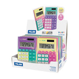 Calculadora Milán Sunset 8 Dígitos Alimentación Dual (Celula Solar/Pila 1.5v) Colores Surtidos