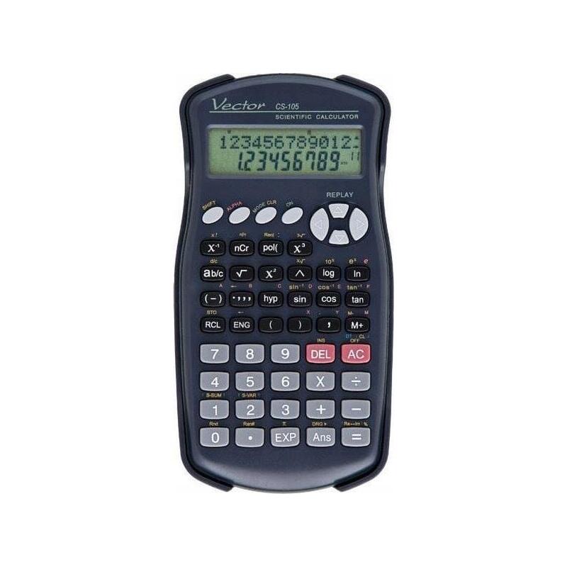 Calculadora Vector Científica Kav Cs-105, 240 Funciones, 80 X 170 Mm, Negra