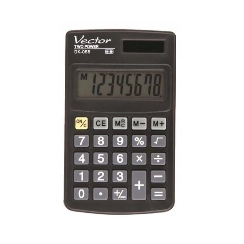 Calculadora Vector De Bolsillo Dk-055, Negra