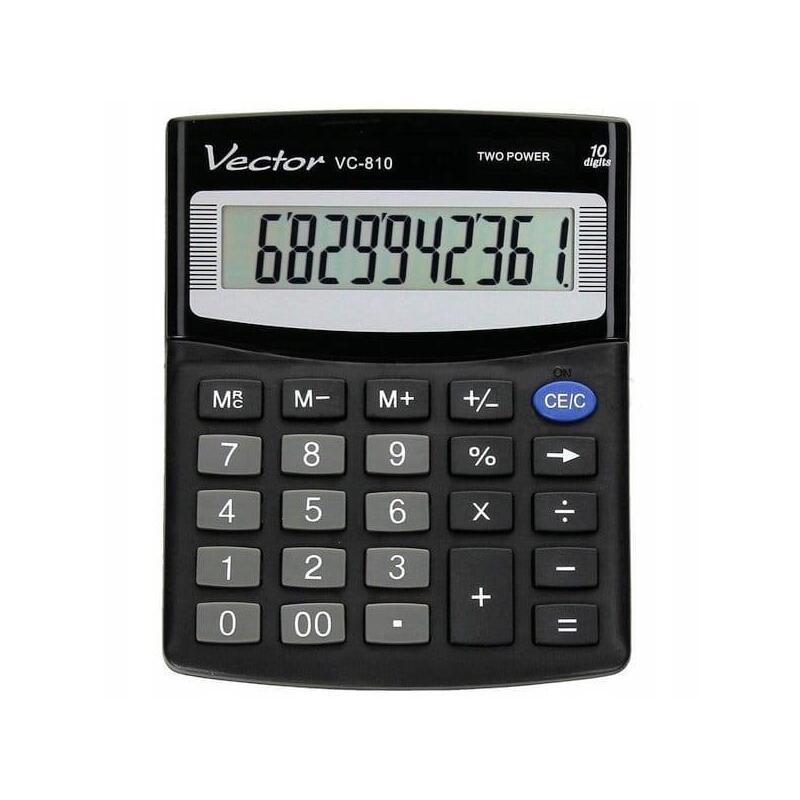 Calculadora Vector De Oficina Vc-810 Negra