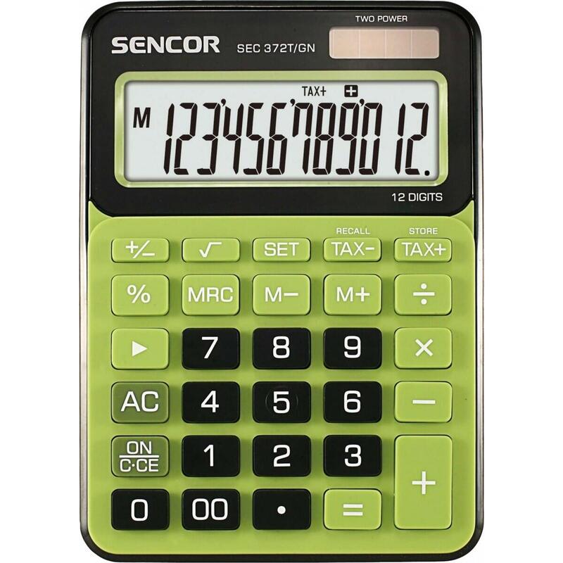 Calculator Sec 372gn    Table, 12 Digit Lcd
