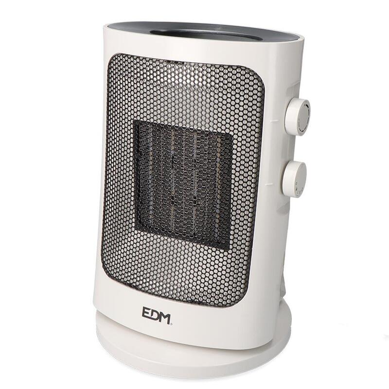 Calefactor Vertical Oscilante 1000-1500w Color Gris Edm