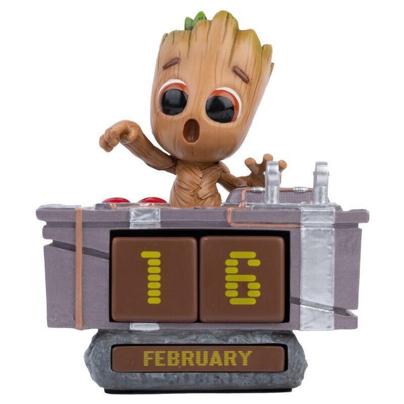 Calendario Perpetuo 3d Groot Death Button - Guardianes De La Galaxia Marvel
